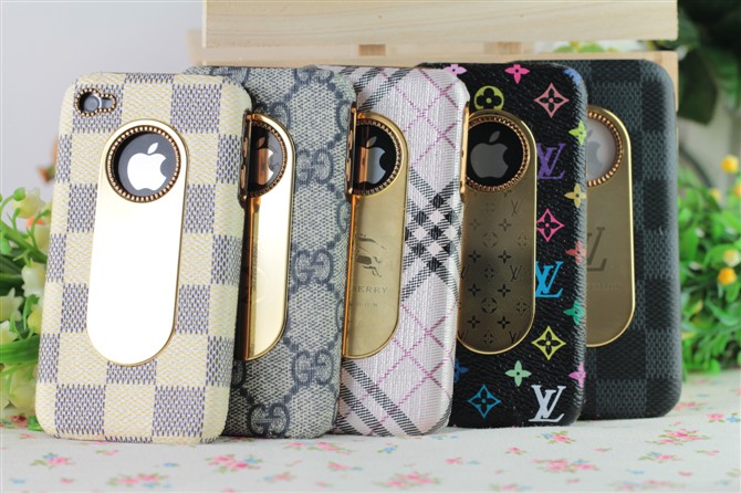 Fashion Luxury LV Leather Case&Cover For iPhone4/4S