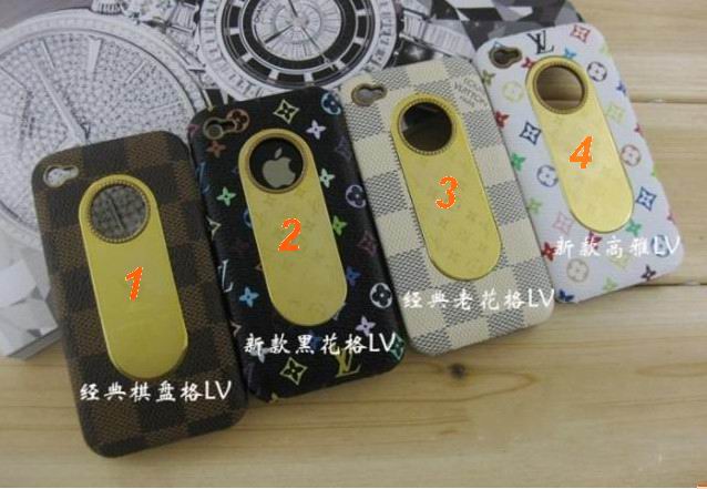 Fashion Luxury LVV Leather Case&Cover For iPhone4/4S