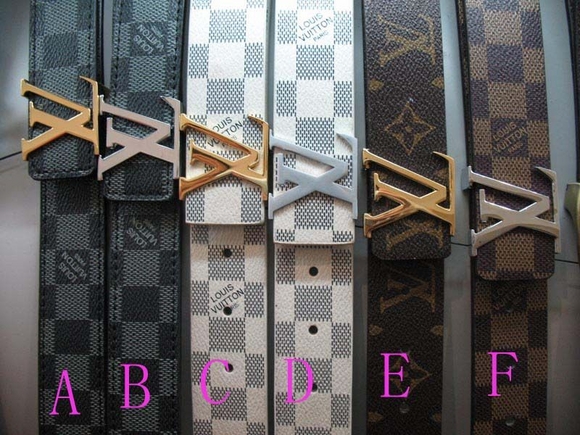 Louis Vuitton leather belt men's belts