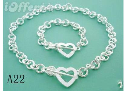 Tiffany Heart clasp necklace and bracelet Jewelry