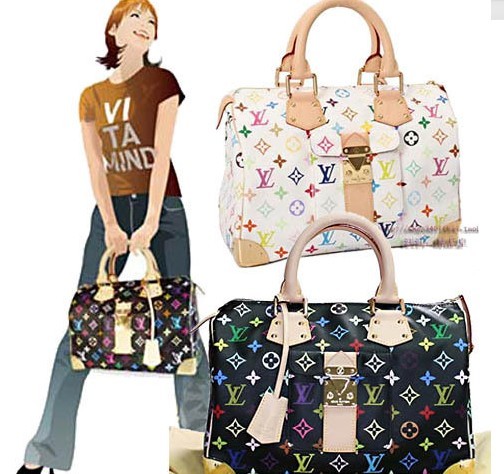 Louis Vuitton multicolor speedy 30 handbag M92643