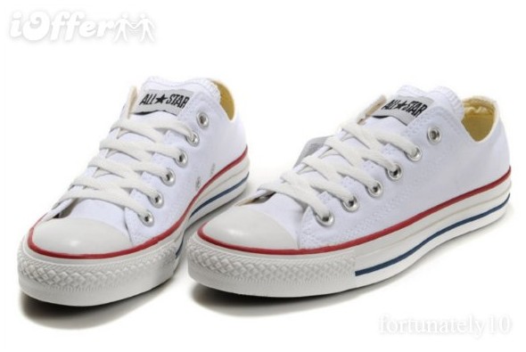 White Low Top Converse All Star Sneakers