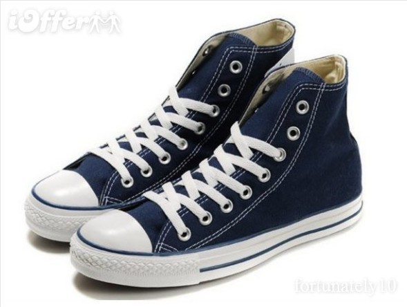 WOMEN MEN Convers All Star dark blue high Shoes Sneaker