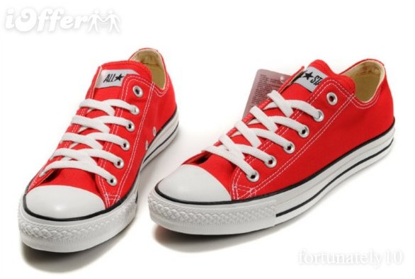 WOMEN MEN Convers All Star Red Low Shoes Sneaker