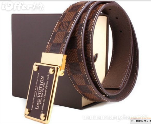 Louis Vuitton Leather Damier Belt