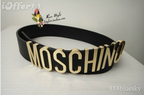Moschino belts women leather belt Litchi texture