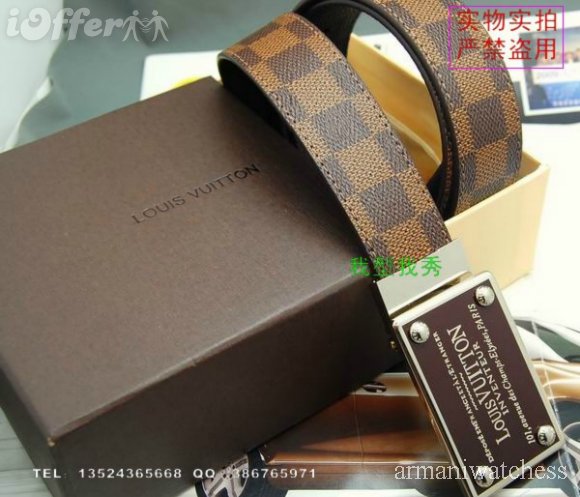 Louis Vuitton damier leather belt LV men's belts