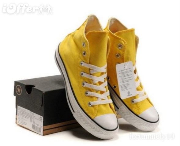 WOMEN MEN Convers All Star Yellow high Shoes Sneaker