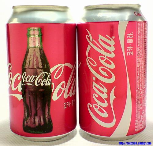 2009 Korea coca cola BOTTLE DESIGN regular can 355ml