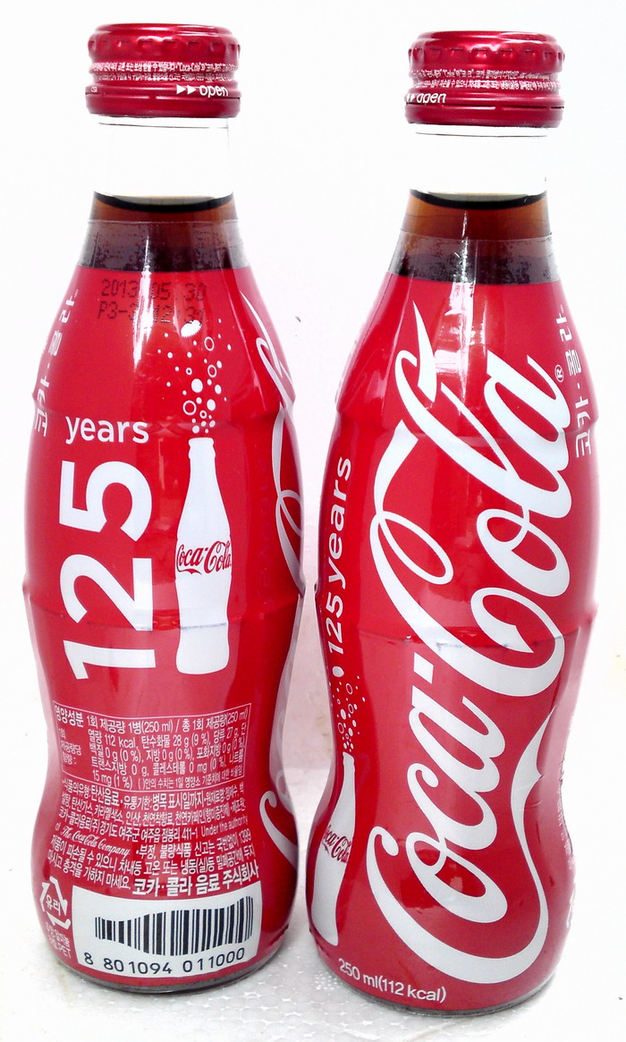 2011 Korea coca cola 125 YRS ANNI shrink wrapped glass bottle 250ml