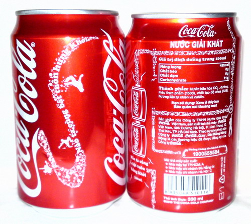 2010 Vietnam coca cola Open Happiness single can 330ml