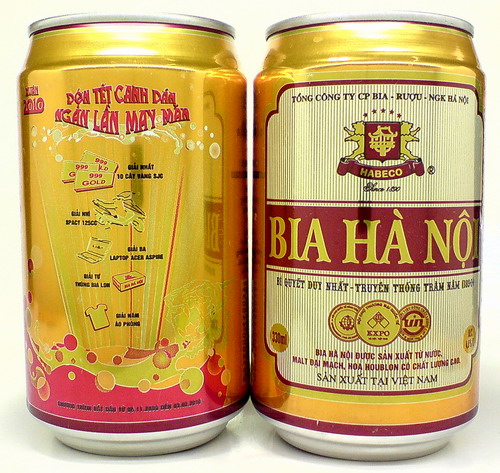 vietnam 2010 hanoi new year beer can