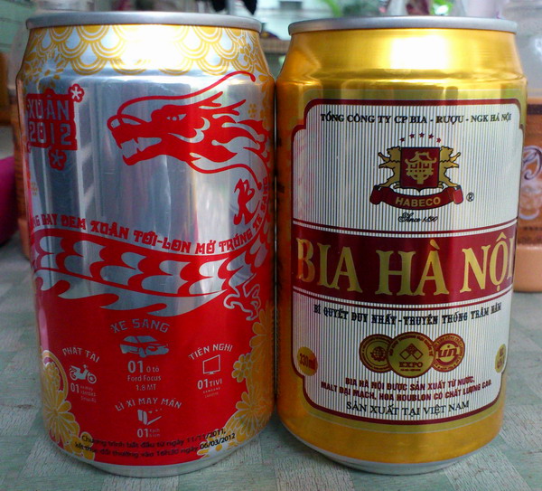 vietnam 2012 hanoi new year beer can
