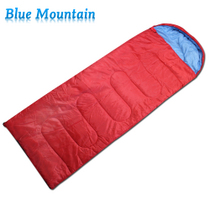 蓝色山脉 睡袋 信封式成人睡袋户外 棉睡袋 旅行午休睡袋 带帽款