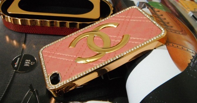 ChanelLuxury design with diamonds for iphone4/4S case