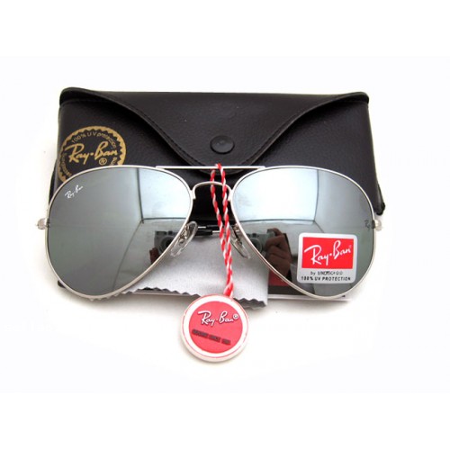 2012 New Style Rayban 3025 RB3025 Aviator Sunglasses Silver/Silver
