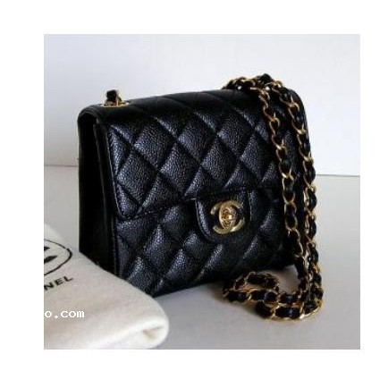 Chanel 2.55 Caviar Leather Mini Flap Bag