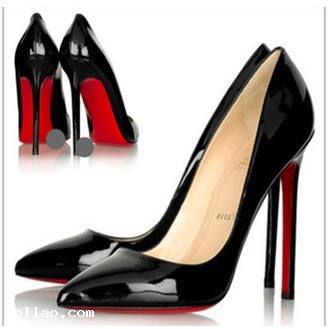 LOUBOUTINITY red soled shoes black high heel