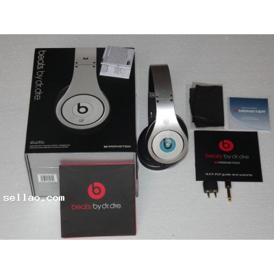 2012 new Silver monster beats by dr dre hd studio headphones