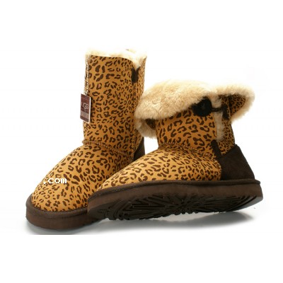 Cheap New UGG 5803 snow boots leopard grain