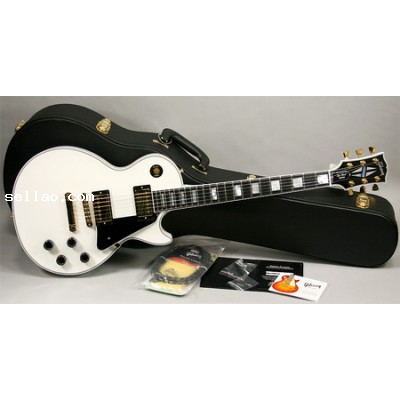 Gibson Les Custom Alpine White ebnoy Electric Guitar