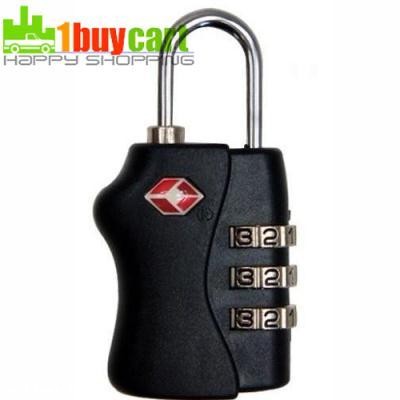 Black Suitcase Combination Lock Security Travel Lug