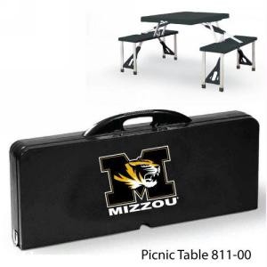 Black University of Missouri Printed Picnic Table