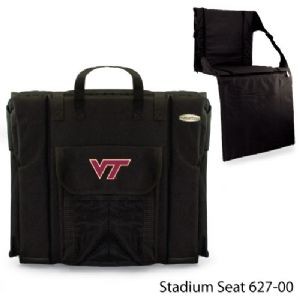 Black Virginia Tech Printed Stadium Seat