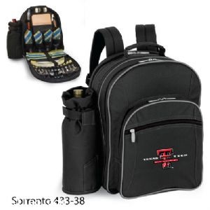 Black Texas Tech Printed Sorrento Picnic Backpack