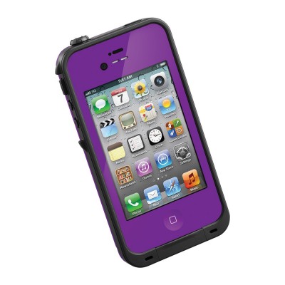 New Purple LifeProof For Iphone 4/4S Waterproof Shockproof Dirtproof Case