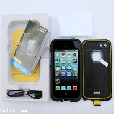New Black LifeProof For Iphone 5 Waterproof Shockproof Dirtproof Case