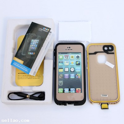 New Light Grey LifeProof For Iphone 5 Waterproof Shockproof Dirtproof Case
