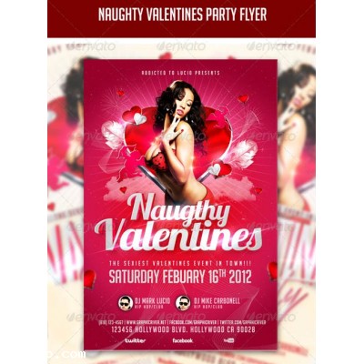 Naughty Valentines Party Flyer GraphicRiver