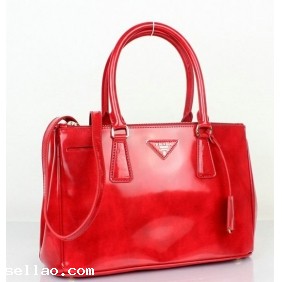 Prada Brushed Calf Leather Tote Bag PR1801 Red