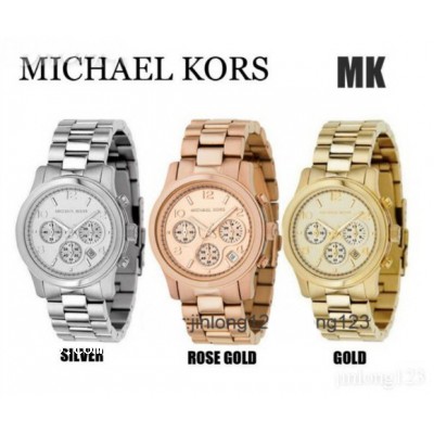 SALE NEW MICHAEL KORS WATCH MENS WOMENS MK GOLD WATCHES 3Color