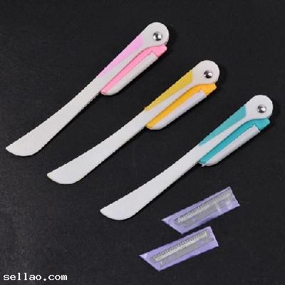New two-fold removable Eyebrow Shaping blade color randomly