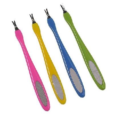 New V-shaped knife-edge quality exfoliate pick scrub fork nail file color randomly