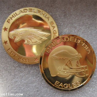 NFL Philadelphia Eagles 24K Gold Plated coin