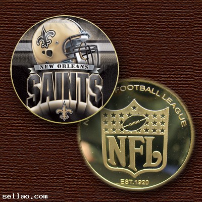 NFL New Orleans Saints Colorzied Printed coin