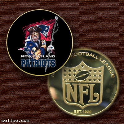 NFL  New England Patriots Colorzied Printed coin