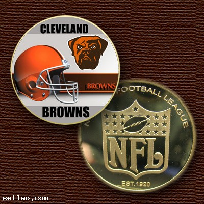 NFL Cleveland Browns Colorzied Printed coin