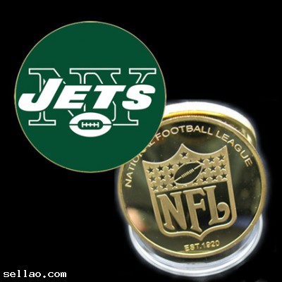 NFL New York Jets Colorzied Printed coin