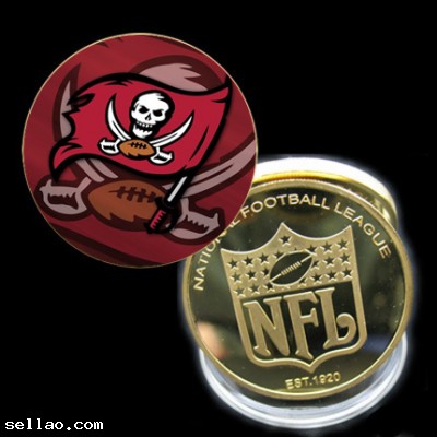 NFL Tampa Bay Buccaneers Colorzied Printed coin