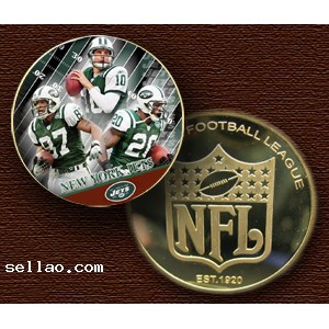 NFL New York Jets Colorzied Printed coin