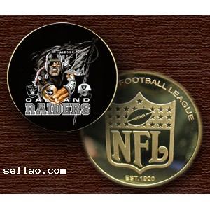 NFL Oakland Raiders Colorzied Printed coin