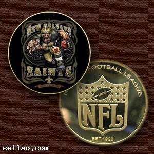 NFL New Orleans Saints Colorzied Printed coin