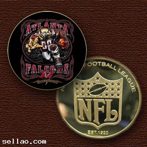 NFL Atlanta Falcons Colorzied Printed coin