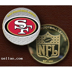 NFL San Francisco 49ers Colorzied Printed coin