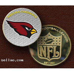 NFL Arizona Cardinals Colorzied Printed coin