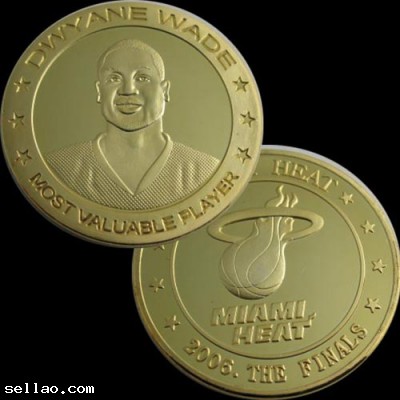 NBA Dwyane Wade Gold-Plated Commemorative Coin